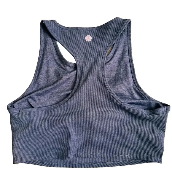 Threads 4 Thought Grey Sports Bra Top Tee XL ReActive Ribbed NWT Activewear - Picture 2 of 12